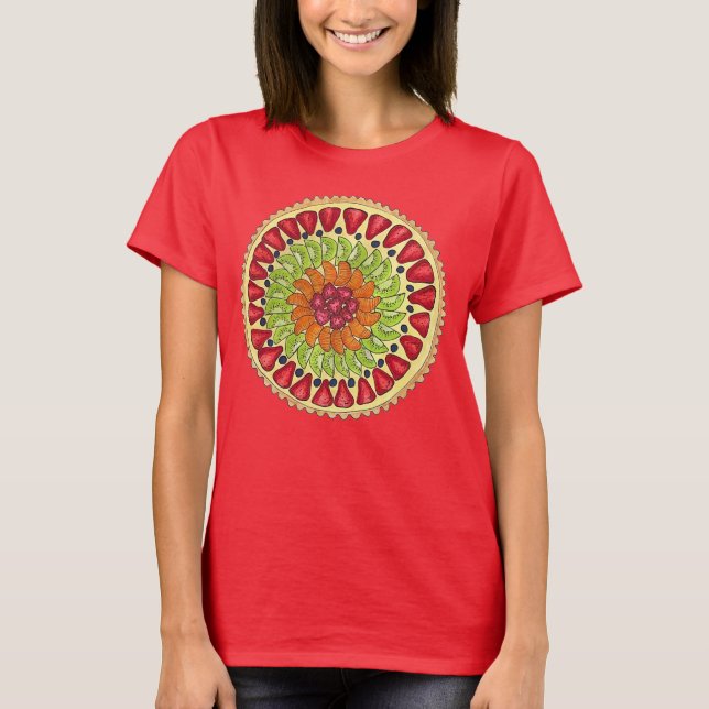 Tarte aux Fruits Fruit Tart Pie French Pastry  T-Shirt (Front)