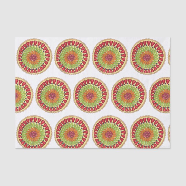 Tarte aux Fruits Fruit Tart Pie French Pastry Tissue Paper (Front)