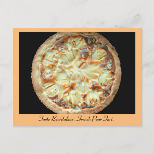 Tarte Bourdaloue, a French Pear Tart Photo. Postcard