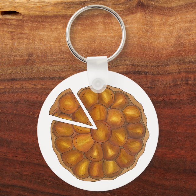 Tarte Tatin French Apple Fruit Tart Pie Pastry Key Ring (Front)