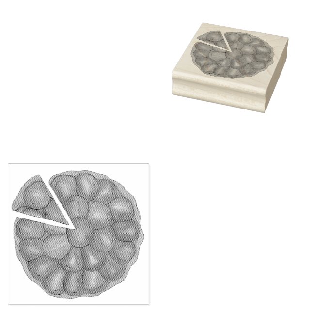 Tarte Tatin French Apple Fruit Tart Pie Pastry Rubber Stamp (Stamped)