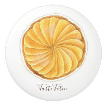Tarte Tatin watercolor Ceramic Knob