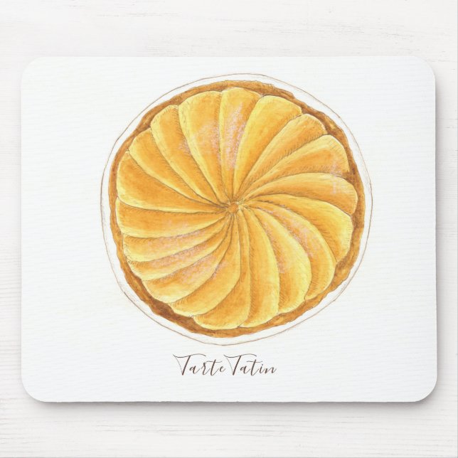 Tarte Tatin watercolor Mouse Mat (Front)