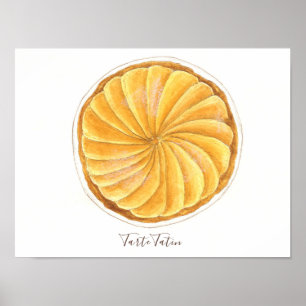 Tarte Tatin watercolor Poster