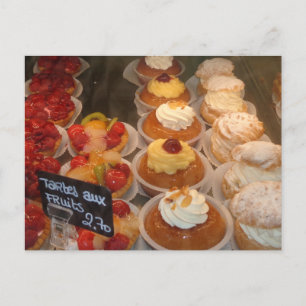Tartes aux fruits  -  French Pastry Postcard