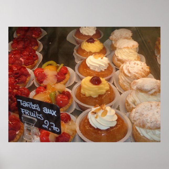 Tartes aux fruits  -  French Pastry Poster (Front)