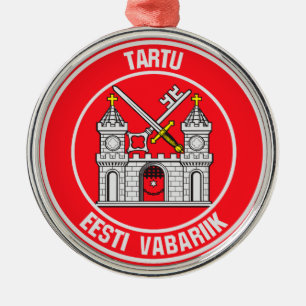 Tartu Round Emblem Metal Tree Decoration