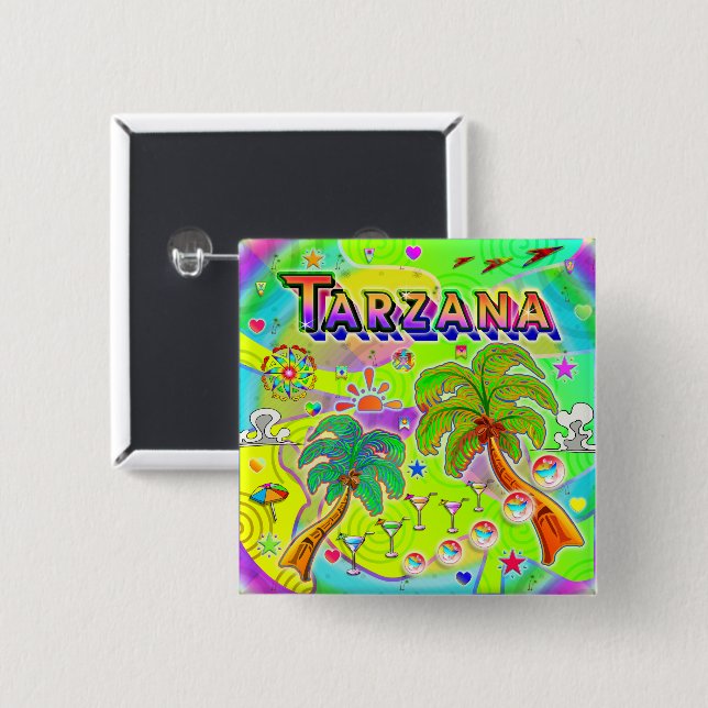 Tarzana Mind Focus Button (Front & Back)