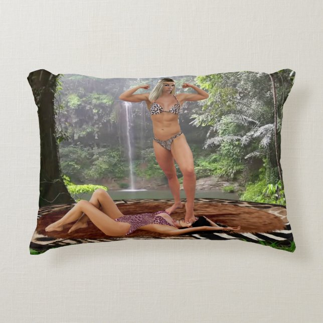 TARZANA’S VICTORY POSE DECORATIVE CUSHION (Front)