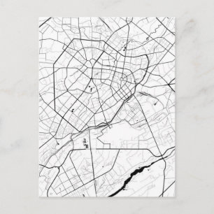 Tashkent Uzbekistan Map Postcard