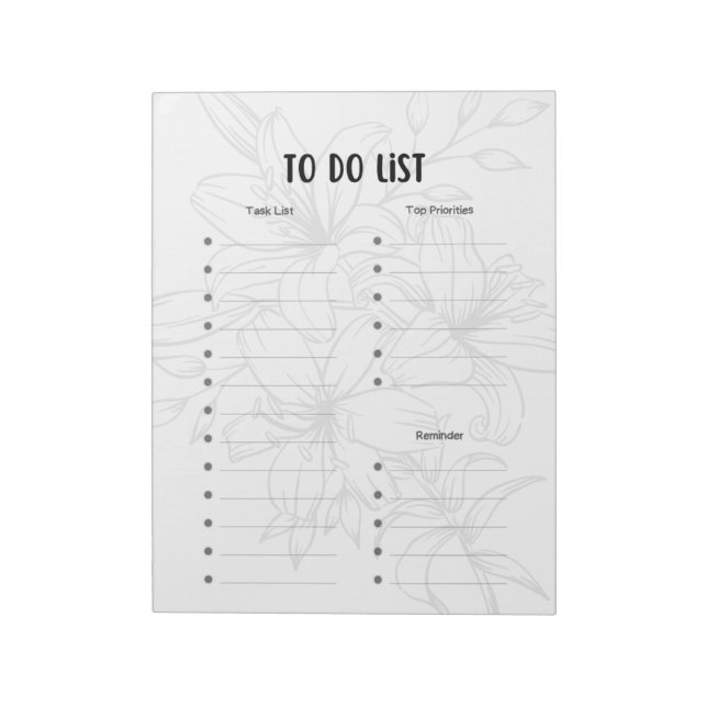 Task List Notepad (Rotated)