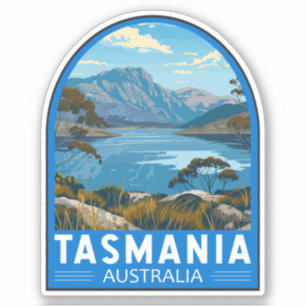 Tasmania Australia Travel Art Vintage