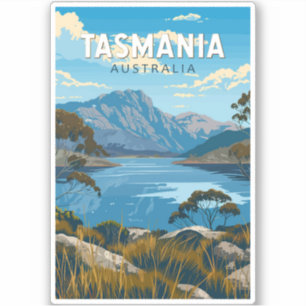 Tasmania Australia Travel Art Vintage