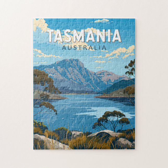 Tasmania Australia Travel Art Vintage Jigsaw Puzzle (Vertical)