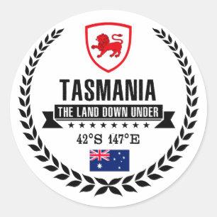 Tasmania Classic Round Sticker