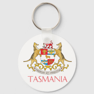 Tasmania coat of arms key ring
