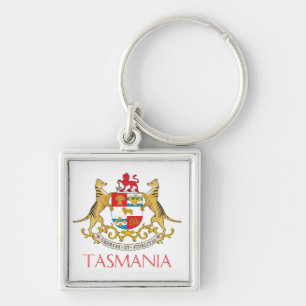 Tasmania coat of arms key ring