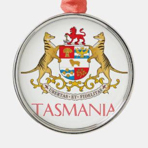 Tasmania coat of arms metal tree decoration