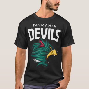 Tasmania Devils Football Club White Lettering T-Shirt