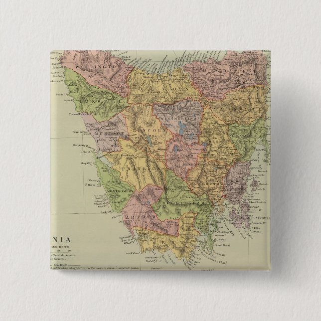 Tasmania, Fiji 15 Cm Square Badge (Front)