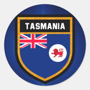 Tasmania Flag Classic Round Sticker