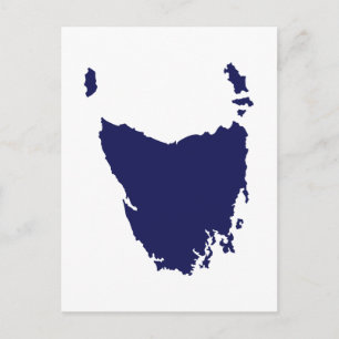 Tasmania map postcard