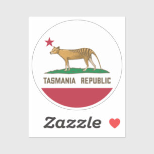 Tasmania Republic Thylacine Flag Tasmanian tiger