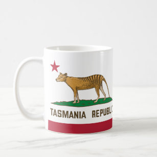 Tasmania Republic Thylacine Flag Tasmanian tiger Coffee Mug