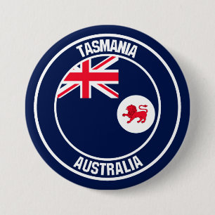 Tasmania Round Emblem 7.5 Cm Round Badge