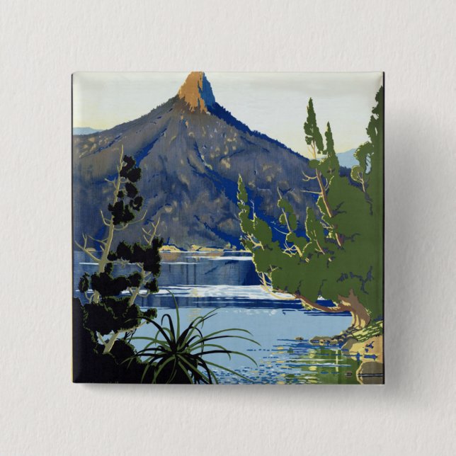 Tasmania ~ Switzerland of the South 15 Cm Square Badge (Front)