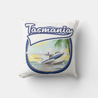 Tasmania travel logo cushion