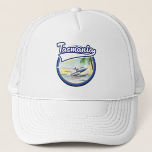 Tasmania travel logo trucker hat