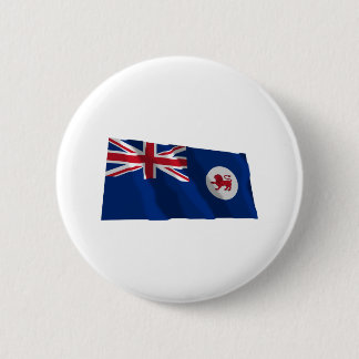 Tasmania Waving Flag 6 Cm Round Badge