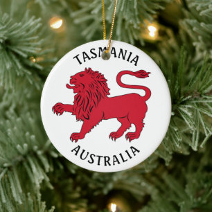 Tasmanian Badge (Australia) Ceramic Tree Decoration