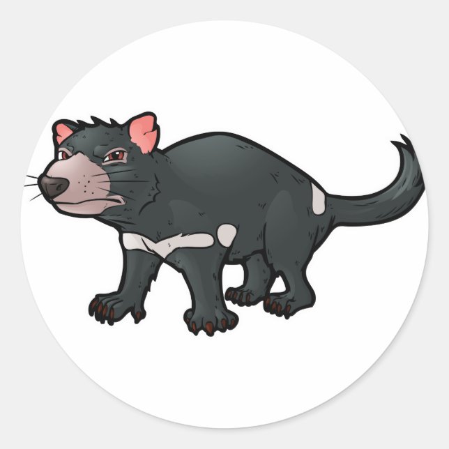 Tasmanian Devil Classic Round Sticker (Front)