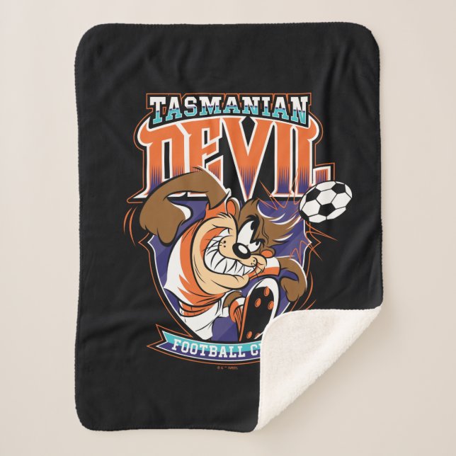 Tasmanian Devil Football Club Badge Sherpa Blanket (Front)