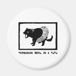 Tasmanian Devil in a Tutu Magnet