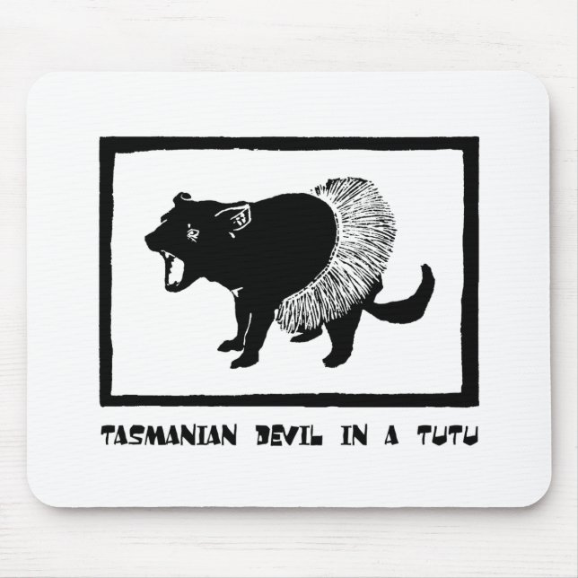 Tasmanian Devil in a Tutu Mouse Mat (Front)