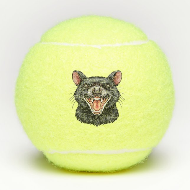 Tasmanian devil tennis balls (Front)