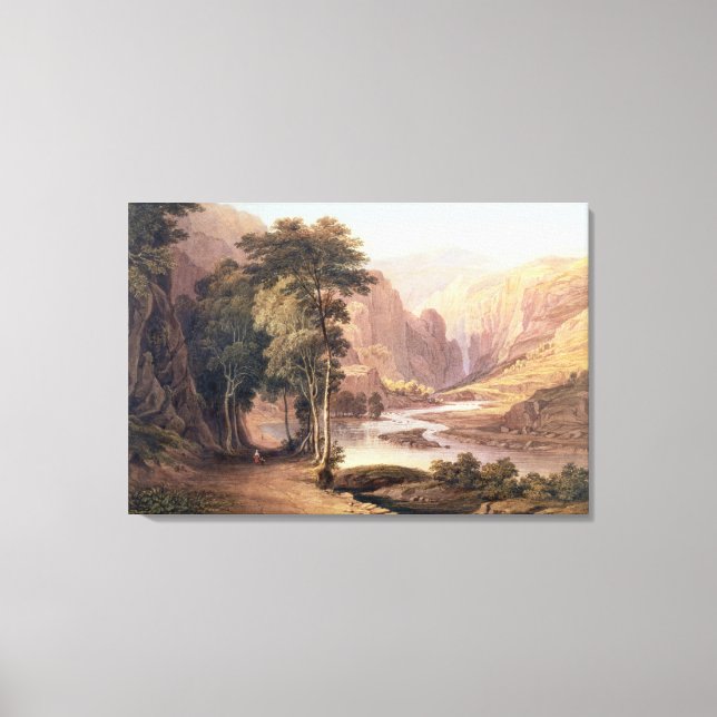 Tasmanian Gorge (w/c) Canvas Print (Front)