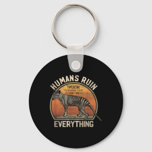 Tasmanian Tiger Thylacine Australian Extinct Anima Key Ring