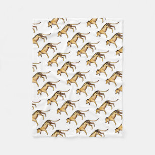 Tasmanian tiger, Thylacine Fleece Blanket