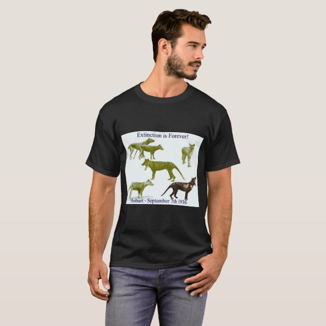 Tasmanian Tiger Thylacine Mens Tee Shirt (Front Full)