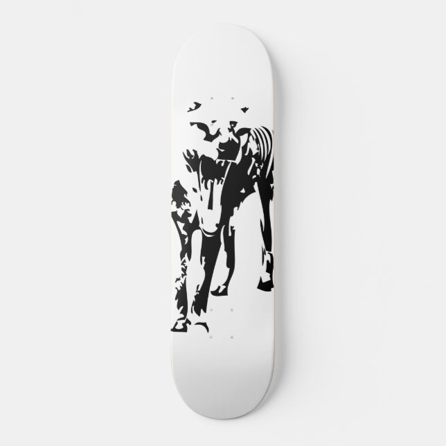 Tasmanian Tiger (Thylacine) Skateboard (Front)