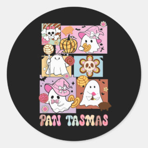 Tasmas Ghost Pumpkin Spooky Conchas Halloween Classic Round Sticker