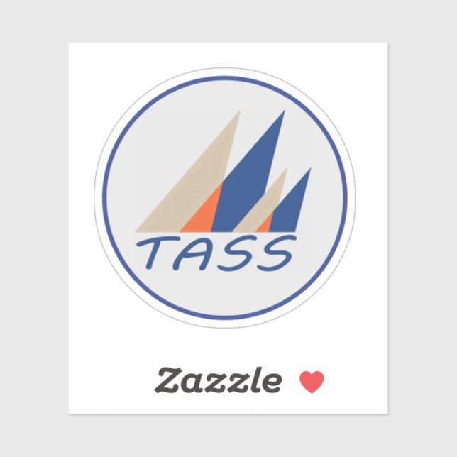 TASS Logo Custom-Cut Vinyl Sticker (Sheet)