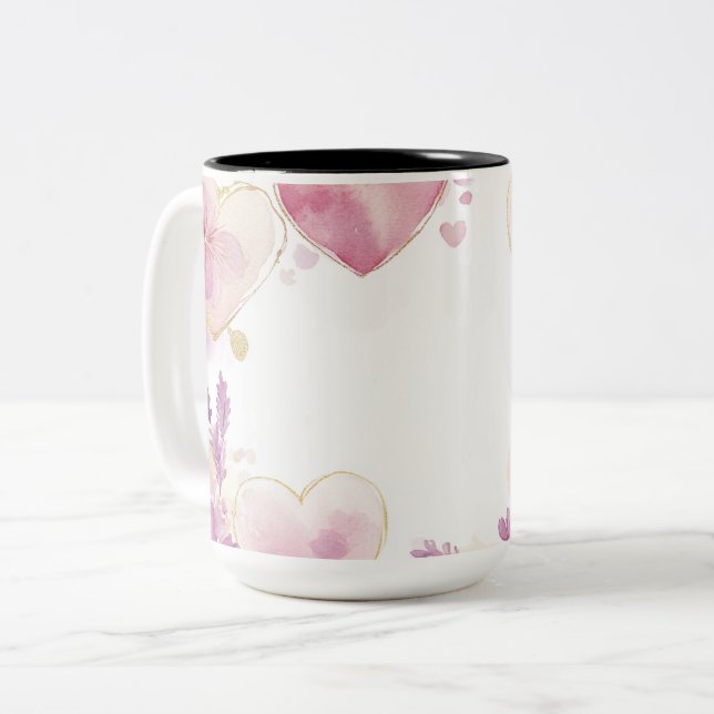 Tasse 2 Couleurs Personalized Valentine Coffee Mug (Front Left)