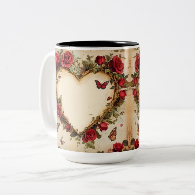 Tasse 2 Couleurs Personalized Valentine Coffee Mug (Front Left)