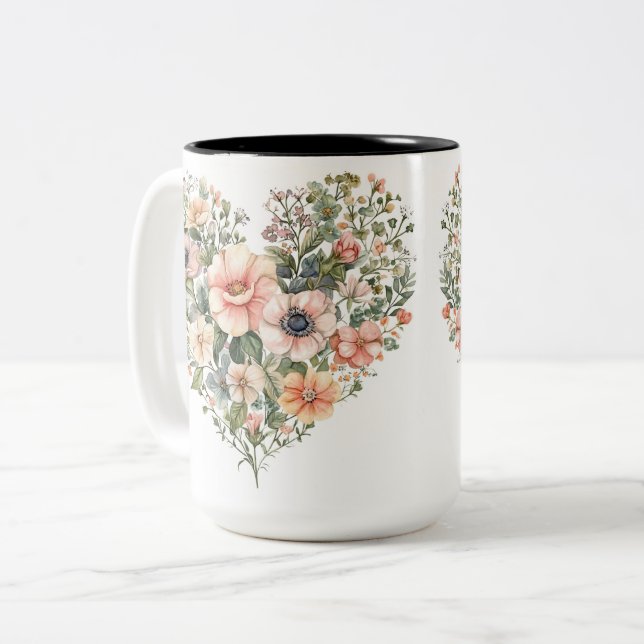 Tasse 2 Couleurs Personalized Valentine Coffee Mug (Front Left)