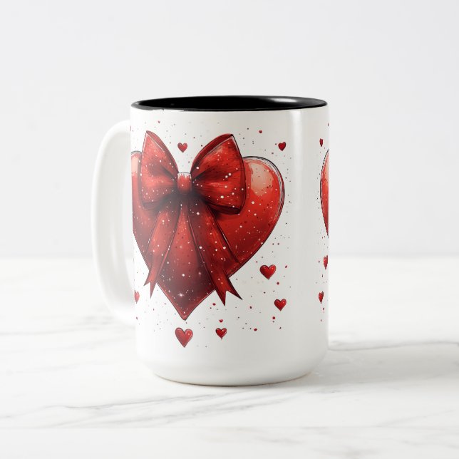 Tasse 2 Couleurs Personalized Valentine Coffee Mug (Front Left)